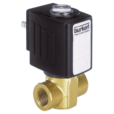 Burkert Servo-Assisted 2/2-Way Piston Solenoid Valve, 6240